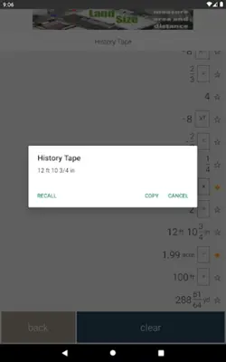 Feet&Inches Calculator android App screenshot 5